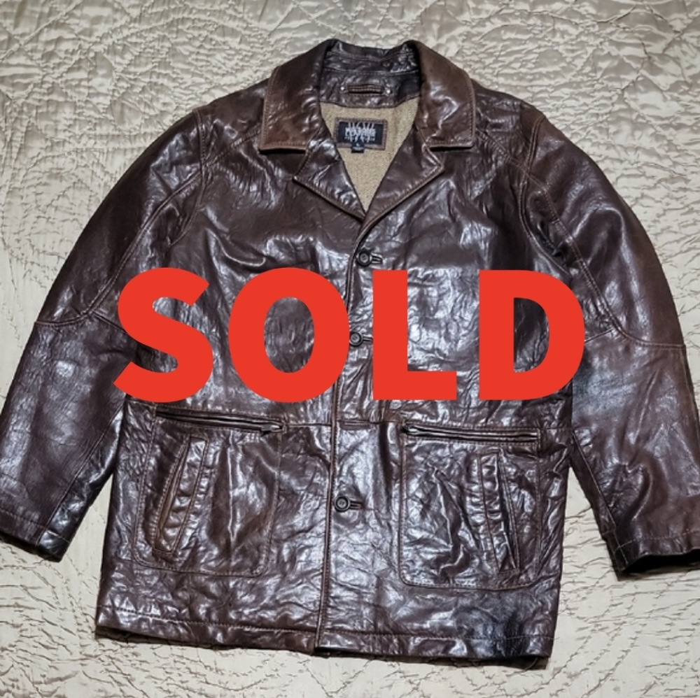 Wilsons Leather Pelle Studio Dark Brown Leather Field Jacket